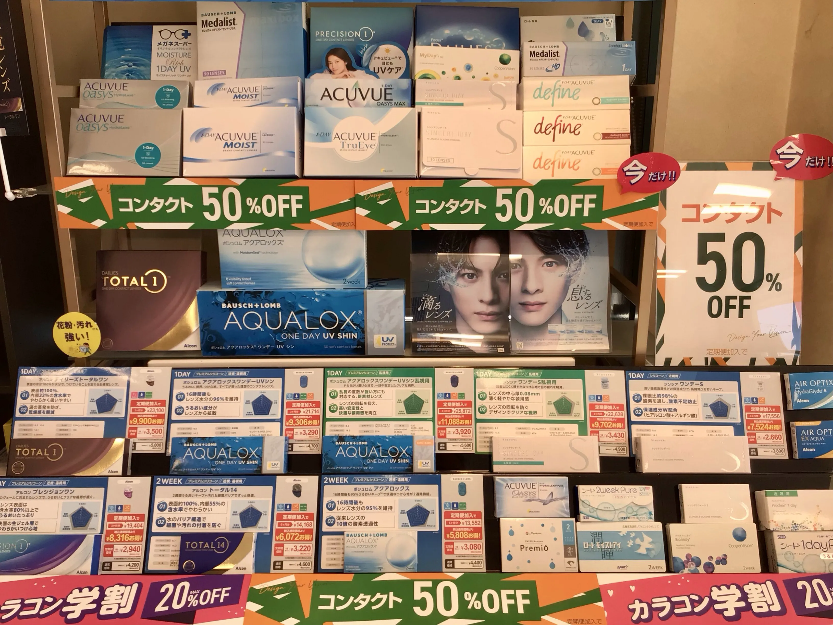 メガネスーパー姫路花田店のコンタクト案内POP