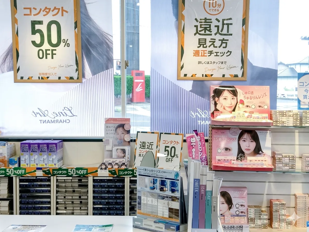 メガネスーパー岐阜加納店のコンタクトカウンター