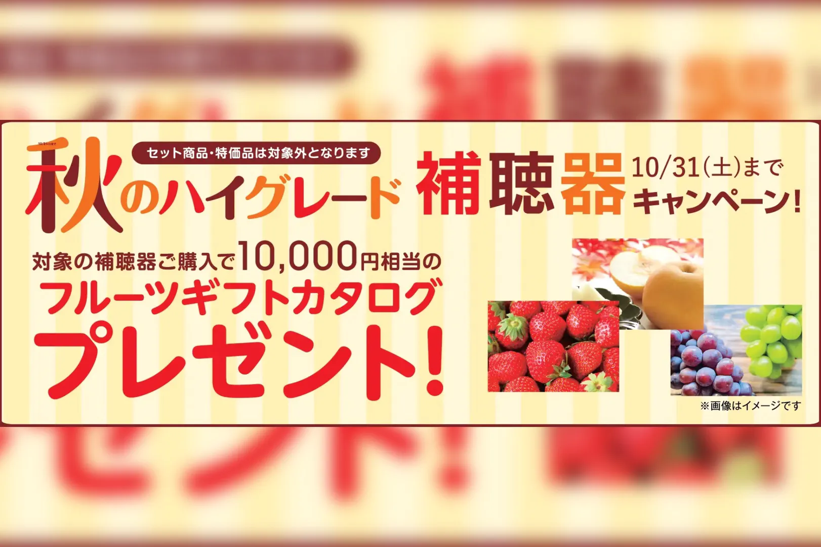 メガネスーパー東大宮店、補聴器秋キャンペーン